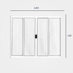 Janela-de-Correr-4-Folhas-com-Grade-Aluminio-Branco-120x200cm