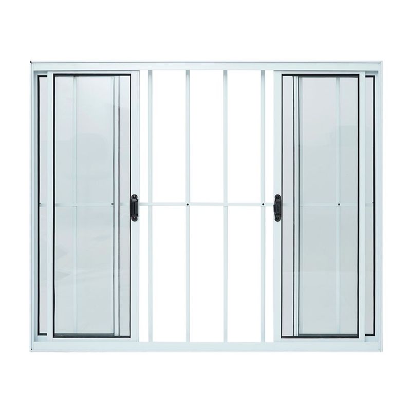 Janela-de-Correr-4-Folhas-com-Grade-Aluminio-Branco-100x200cm