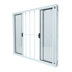Janela-de-Correr-4-Folhas-com-Grade-Aluminio-Branco-100x200cm