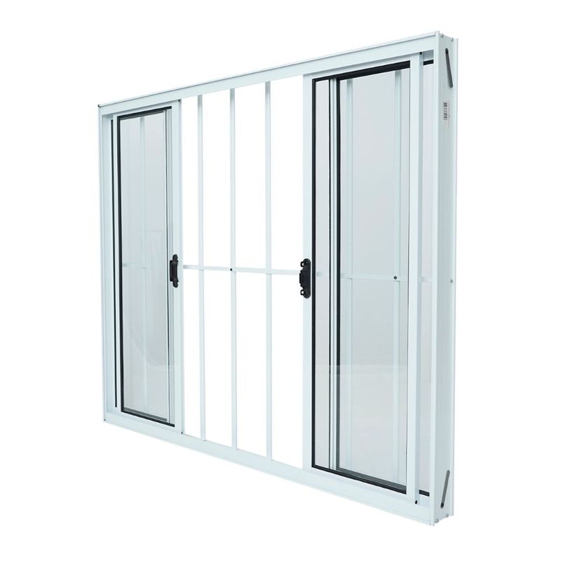 Janela-de-Correr-4-Folhas-com-Grade-Aluminio-Branco-100x200cm