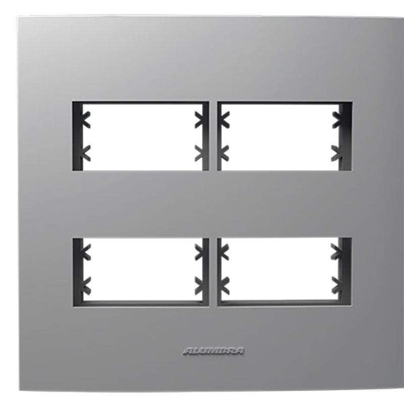Placa-4-Postos-4x4-com-Suporte-Branca-Inovapro