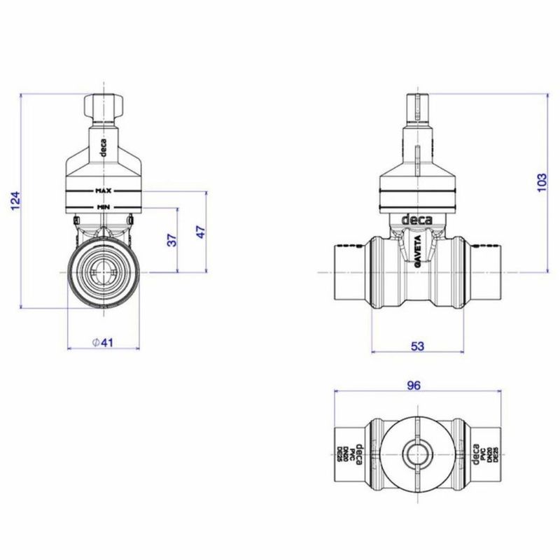 Base-para-Registro-de-Gaveta-Bruto-4509-para-Tubulacao-PVC-25mm-Deca