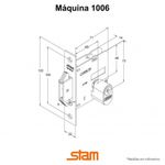 Fechadura-Externa-Roseta-Quadrada-Bico-Duplo-1006-45mm-Cromada