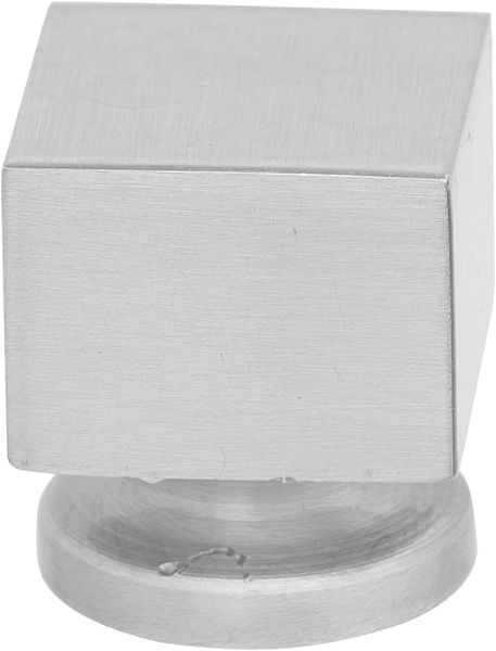 Puxador Botão Quadrado 3/4" Alumínio Acetinado