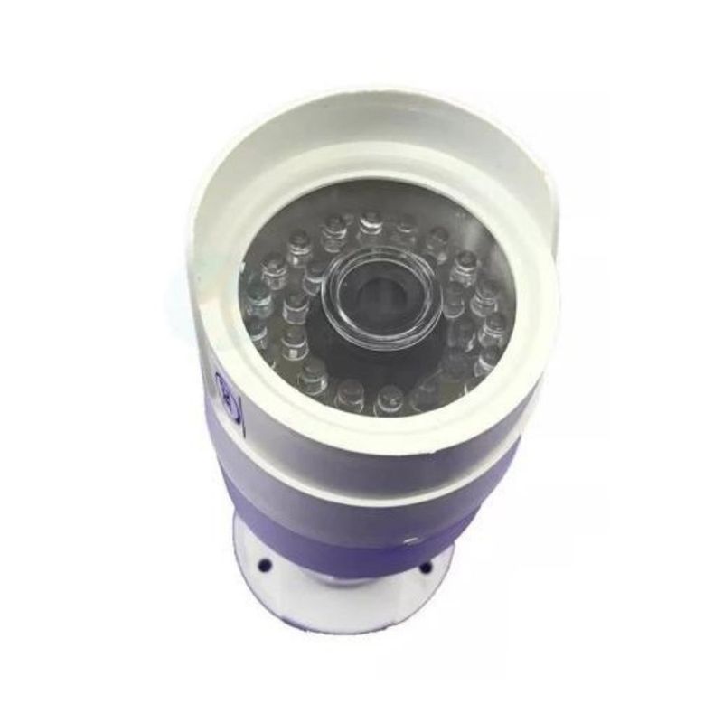 Camera-Falsa-Led-Bullet-Bivolt-Branca