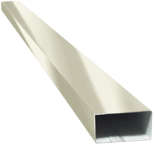 Condutor Retangular Aço Corte 28 Galvalume Branco 2m Calhaforte
