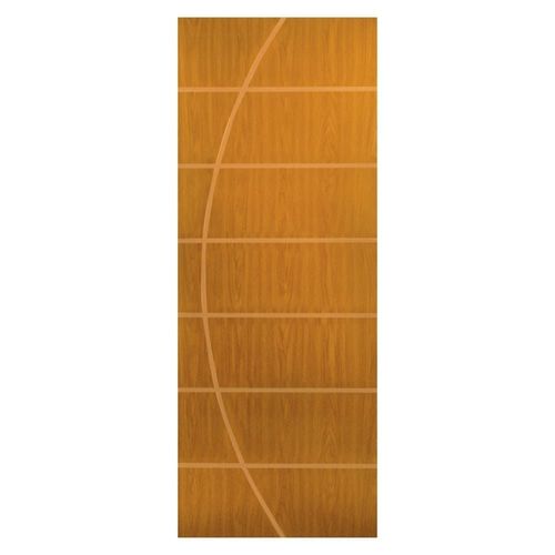 Folha Porta Frisada Colméia Neblina Mogno 210x90cm