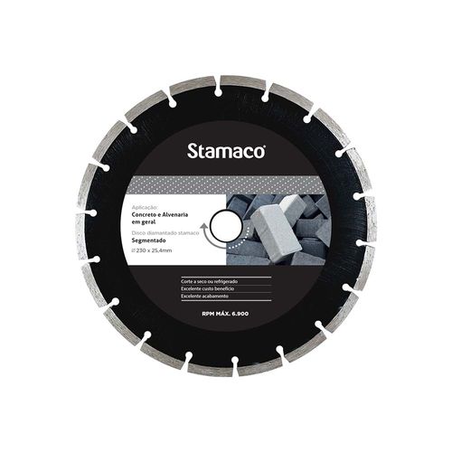 Disco Diamantado Segmentado 9" 230x25,40mm 4691 Stamaco