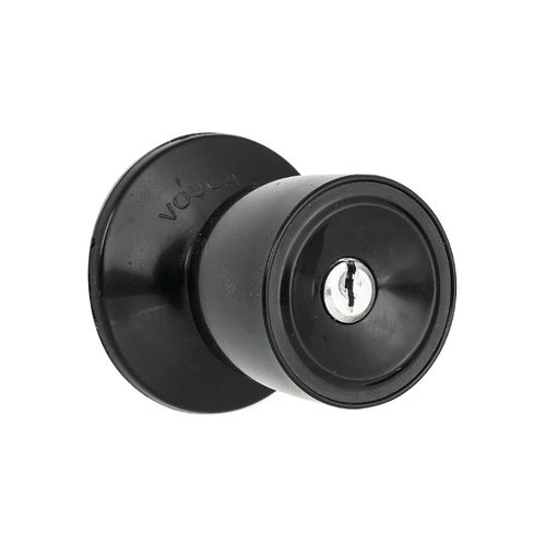 Fechadura Tubular Botão/Chave 90mm Preta