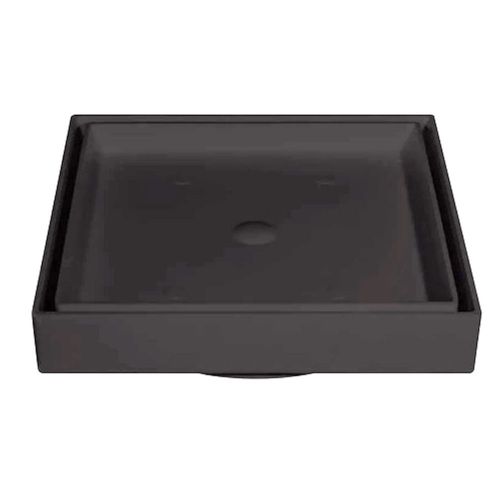 Ralo Invisível Quadrado Preto 10X10cm Estrela