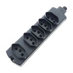 Tomada-Multipla-com-5-tomadas-de-2-Polos---Terra-10-Amperes-Preta