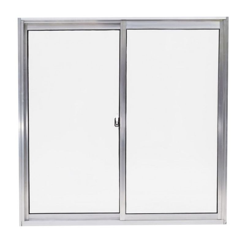 Janela-de-Correr-2-Folhas-sem-Grade-Aluminio-Brilhante-80x80cm