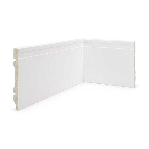 Rodapé Poliestireno Branco Frisado 15x1,5x240cm