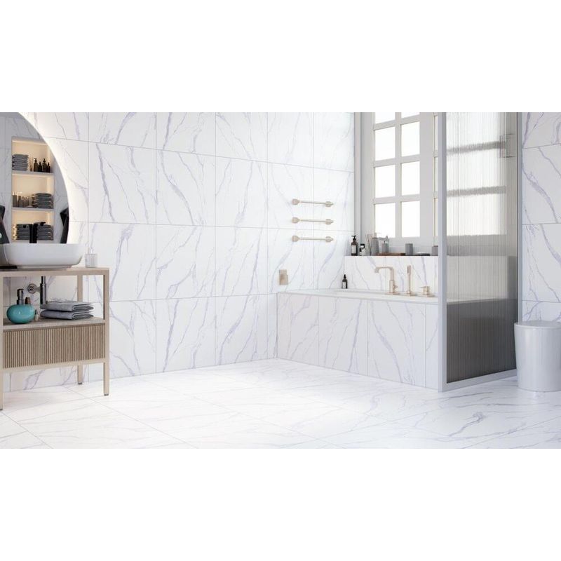 Piso Milano Retificado Acetinado Branco 75x75cm 2,28m2