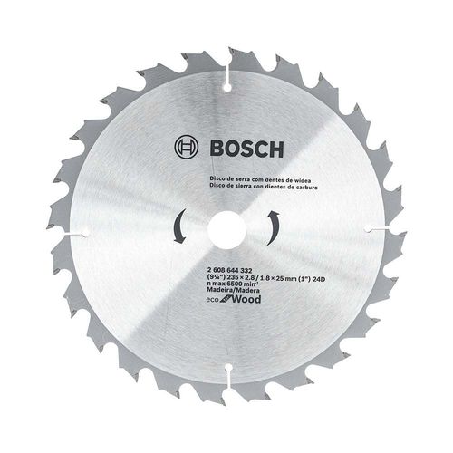 Disco de Serra Circular 9.1/4" 235x20mm com 24 Dentes Eco Bosch