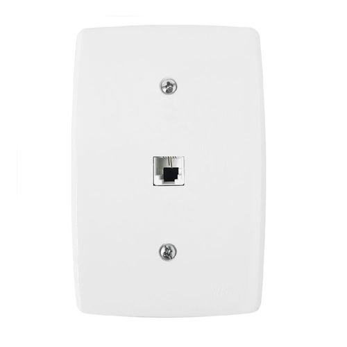 Conjunto para Telefone RJ11 4x2 Branco Finesse