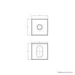 Fechadura-Externa-Roseta-Quadrada-1601-39-55MM-Inox-Cromado