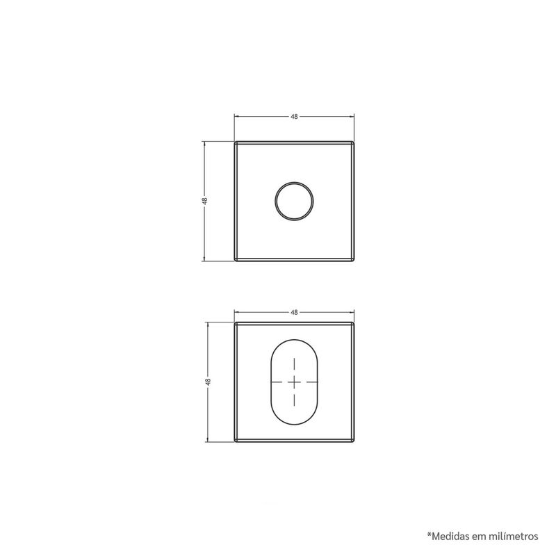 Fechadura-Externa-Roseta-Quadrada-1601-39-55MM-Inox-Cromado