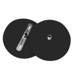 Canopla-Redonda-para-Lustre-ou-Pendente-em-Aluminio-Preto-com-140mm