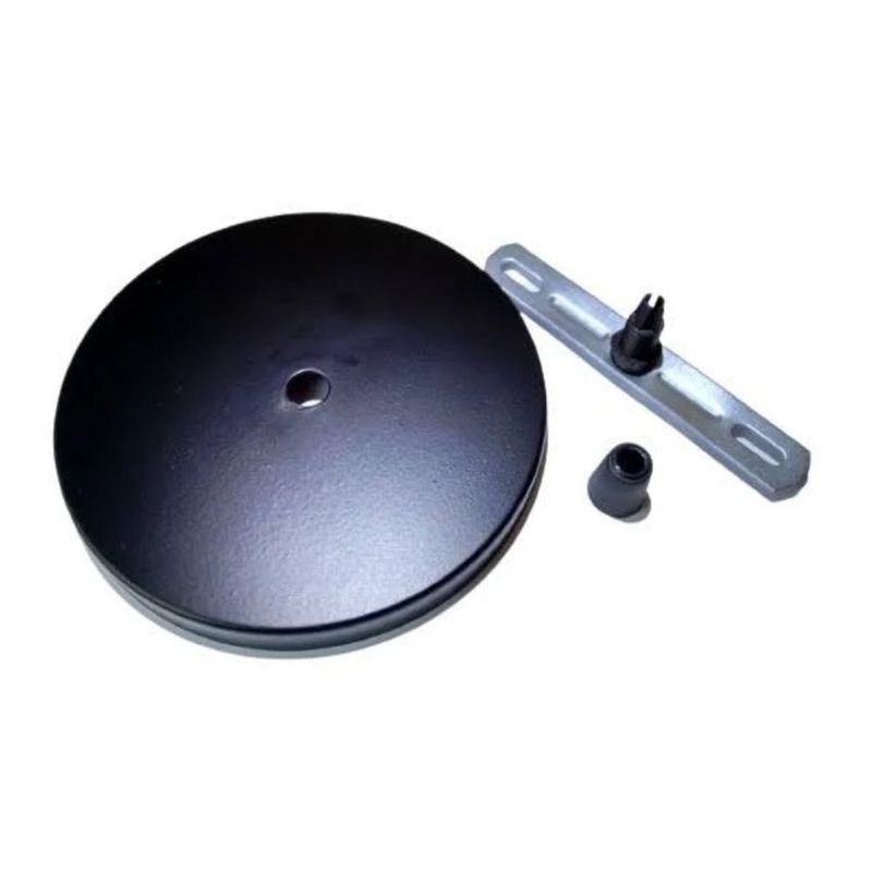 Canopla-Redonda-para-Lustre-ou-Pendente-em-Aluminio-Preto-com-140mm
