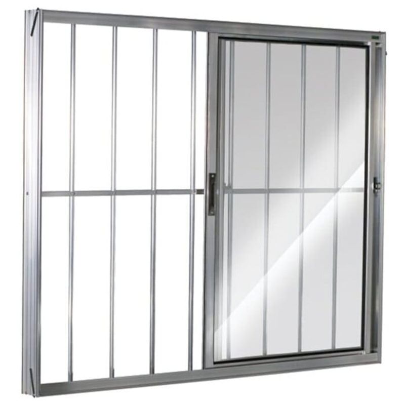Janela-de-Correr-2-folhas-com-Grade-Aluminio-Brilhante-100x100cm