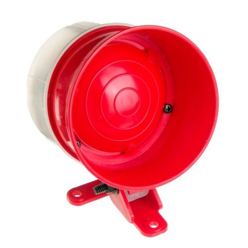 Sirene Luz Vermelha Piscante para Sistemas de Incêndio 12/24V 115dB