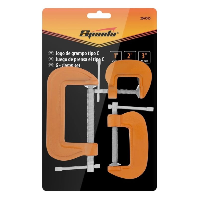 Grampo-Tipo-C-3Pcs-5-6-95cm-Sparta