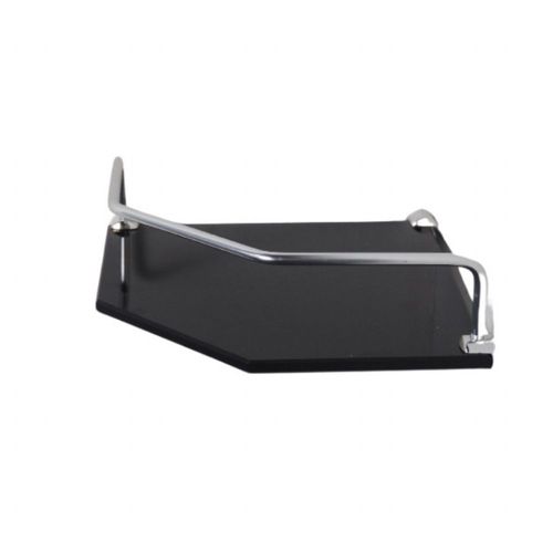 Porta Shampoo Canto para Banheiro 21x8cm Vidro Preto