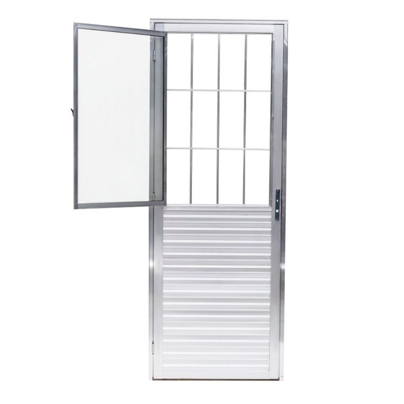 Porta-Postigo-Vidro-Liso-Aluminio-Brilhante-Esquerdo-210x80cm
