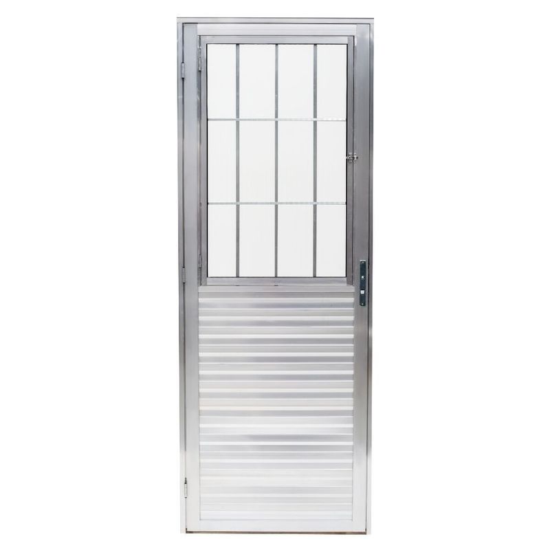 Porta-Postigo-Vidro-Liso-Aluminio-Brilhante-Esquerdo-210x80cm