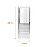 Porta-Postigo-Vidro-Liso-Aluminio-Brilhante-Esquerdo-210x80cm
