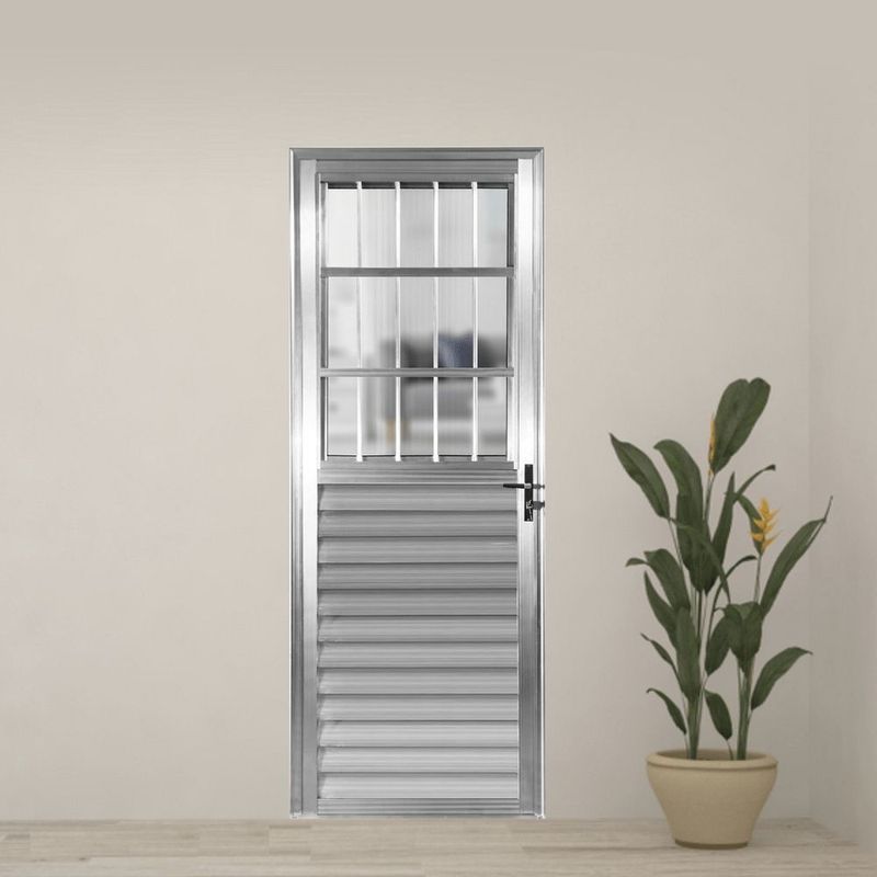 Porta-Postigo-Vidro-Liso-Aluminio-Brilhante-Esquerdo-210x80cm