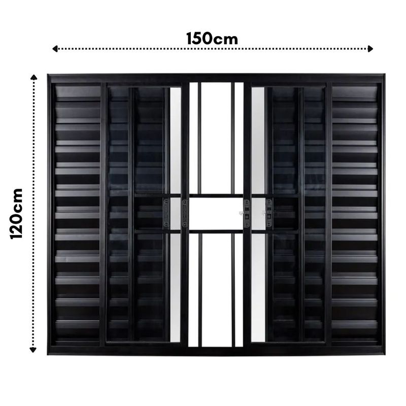 Veneziana-6-Folhas-com-Grade-Aluminio-Preto-120x150cm