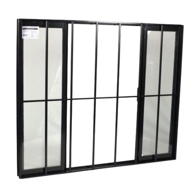 Janela-de-Correr-4-Folhas-com-Grade-Aluminio-Preto-100x150cm
