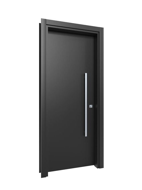 Kit Porta Lisa Pivotante Acabada MDP Preto Bt 14 210x100cm