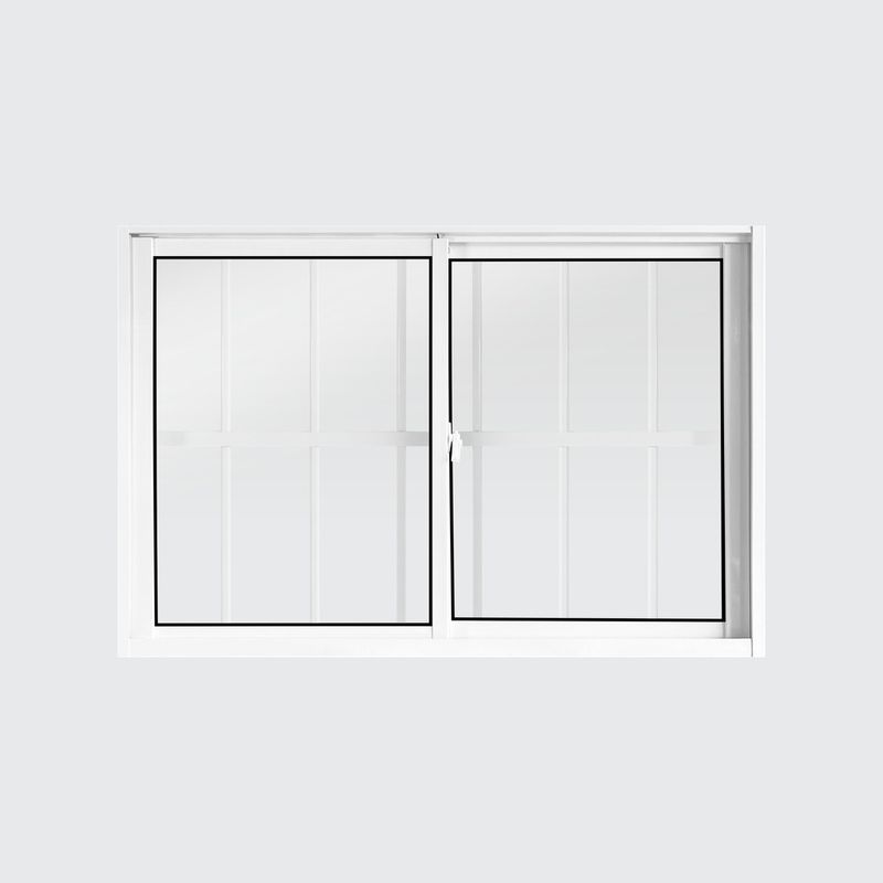 Janela-de-Correr-2-Folhas-com-Grade-Aluminio-Branco-100x150cm