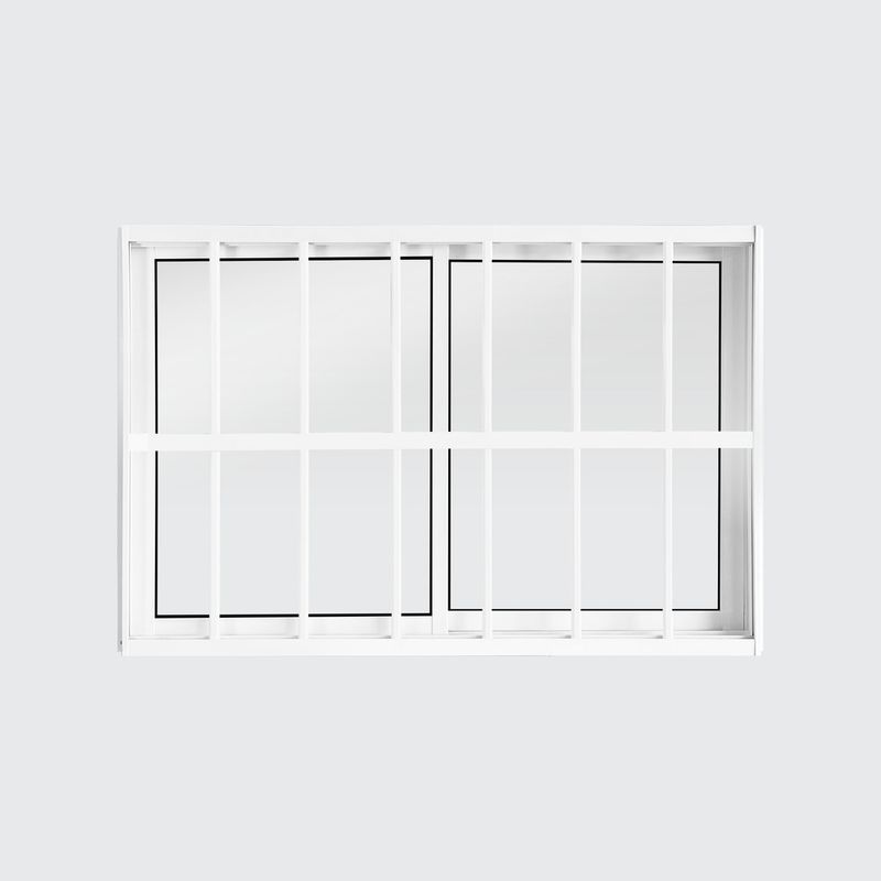 Janela-de-Correr-2-Folhas-com-Grade-Aluminio-Branco-100x150cm