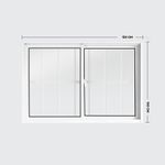 Janela-de-Correr-2-Folhas-com-Grade-Aluminio-Branco-100x150cm