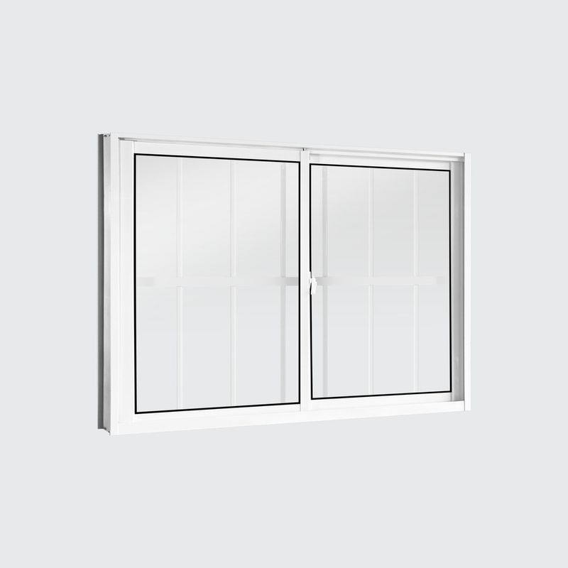 Janela-de-Correr-2-Folhas-com-Grade-Aluminio-Branco-100x150cm