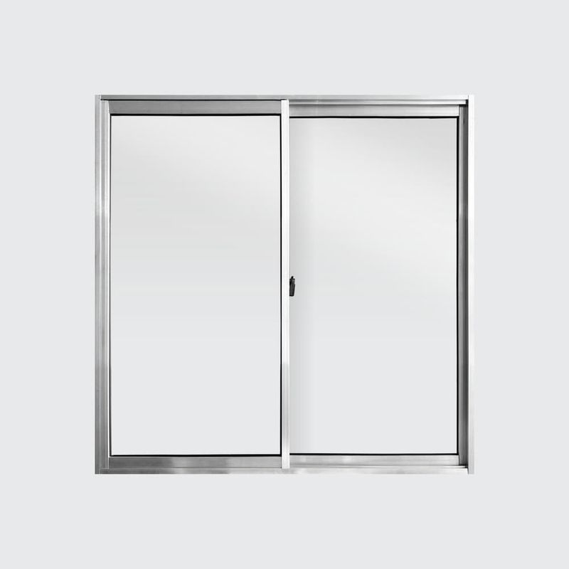 Janela-de-Correr-2-Folhas-sem-Grade-Aluminio-Brilhante-80x80cm
