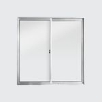 Janela-de-Correr-2-Folhas-sem-Grade-Aluminio-Brilhante-80x80cm