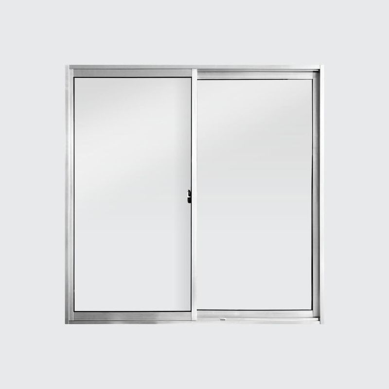 Janela-de-Correr-2-Folhas-sem-Grade-Aluminio-Brilhante-80x80cm