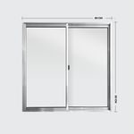 Janela-de-Correr-2-Folhas-sem-Grade-Aluminio-Brilhante-80x80cm