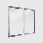 Janela-de-Correr-2-Folhas-sem-Grade-Aluminio-Brilhante-80x80cm