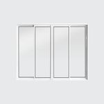 Janela-de-Correr-4-Folhas-sem-Grade-Aluminio-Branco-100x120cm