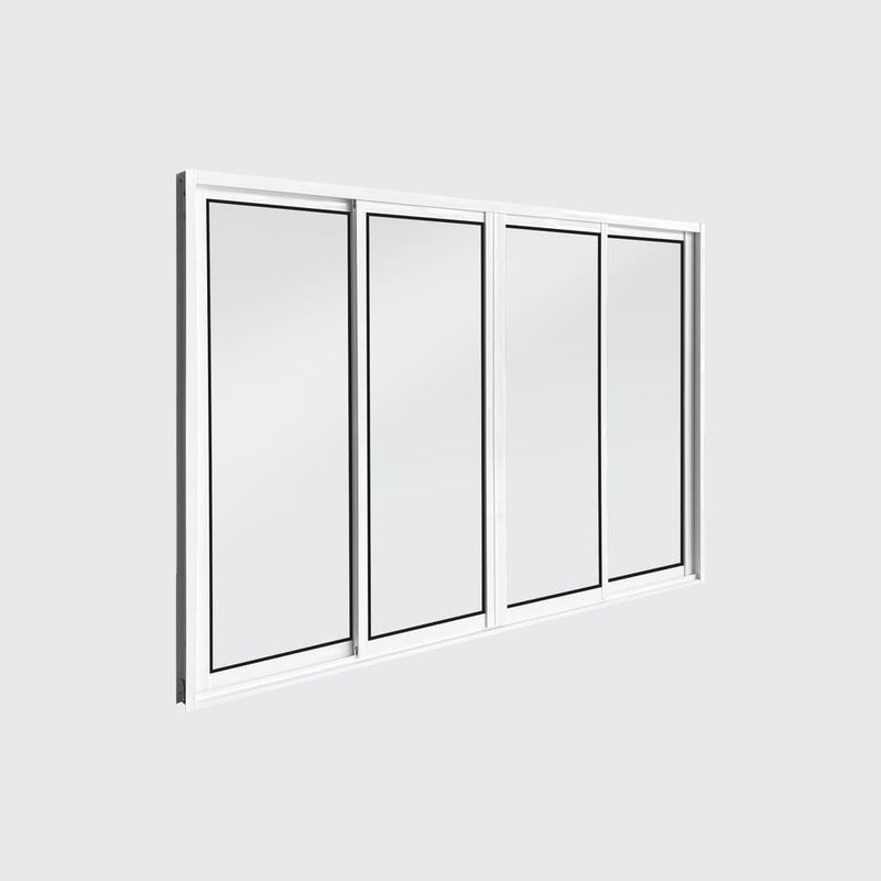Janela-de-Correr-4-Folhas-sem-Grade-Aluminio-Branco-100x120cm