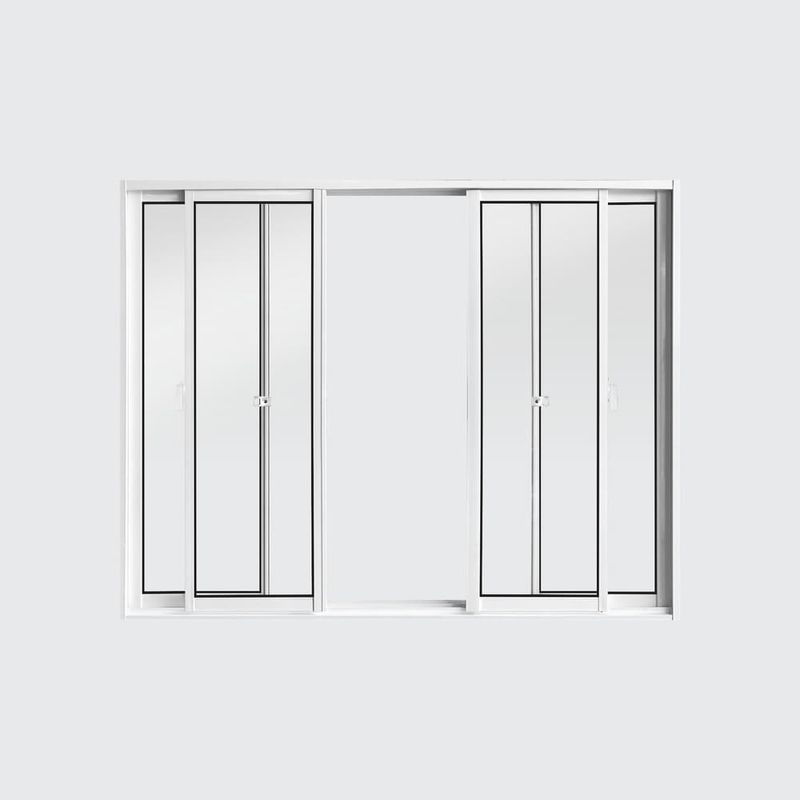 Janela-de-Correr-4-Folhas-sem-Grade-Aluminio-Branco-100x120cm