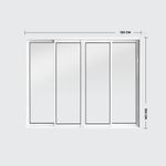 Janela-de-Correr-4-Folhas-sem-Grade-Aluminio-Branco-100x120cm