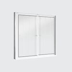 Janela-de-Correr-2-Folhas-com-Grade-Aluminio-Branco-80x80cm