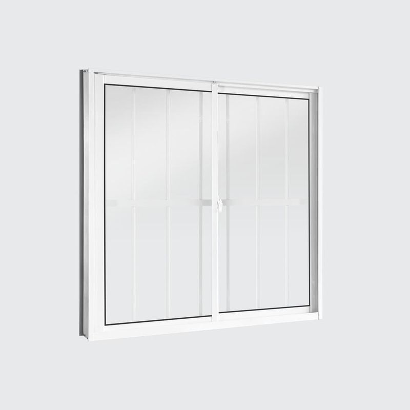 Janela-de-Correr-2-Folhas-com-Grade-Aluminio-Branco-80x80cm